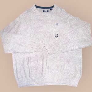 Chaps Mens Sweater 2XL Gray Knit Crewneck Classic Logo NWT Cotton Blend